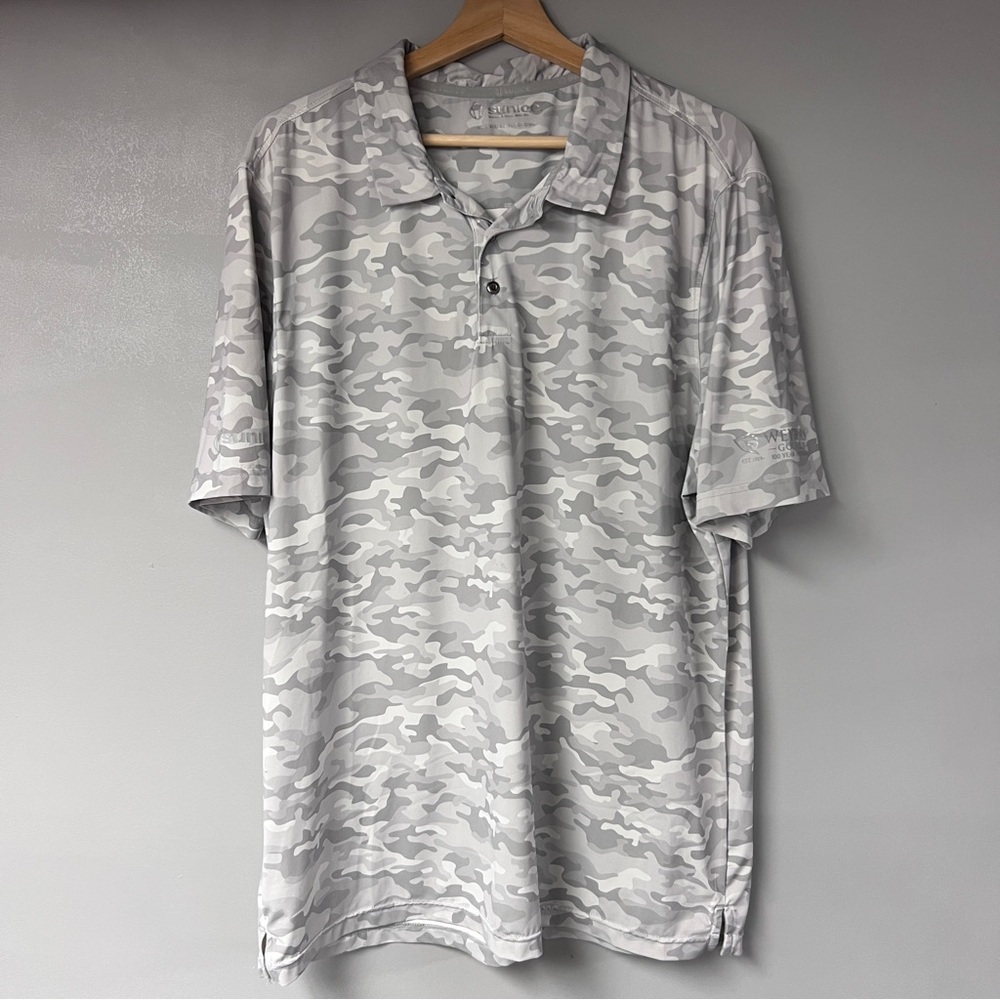 Sun Ice white camo golf shirt